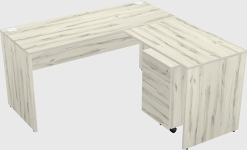 L-shaped office desk