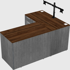 L-shaped office desk