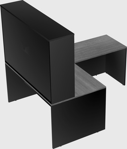 L-shaped office desk