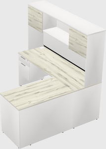 L-shaped office desk