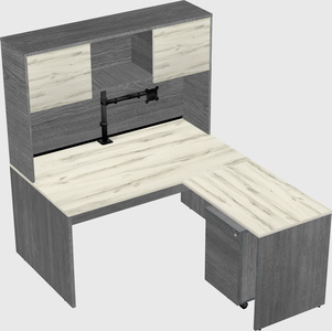 L-shaped office desk