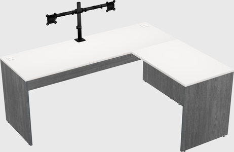 L-shaped office desk