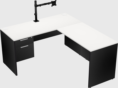 L-shaped office desk