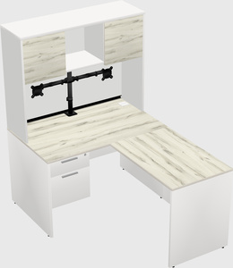 L-shaped office desk