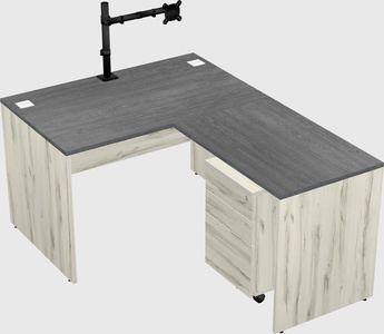 L-shaped office desk