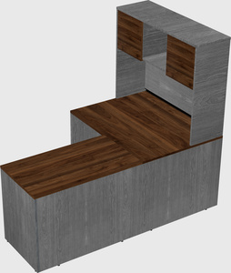 L-shaped office desk