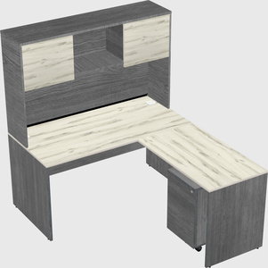 L-shaped office desk