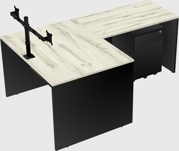 L-shaped office desk