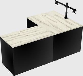 L-shaped office desk