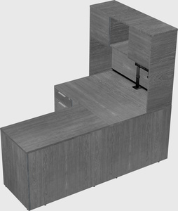 L-shaped office desk