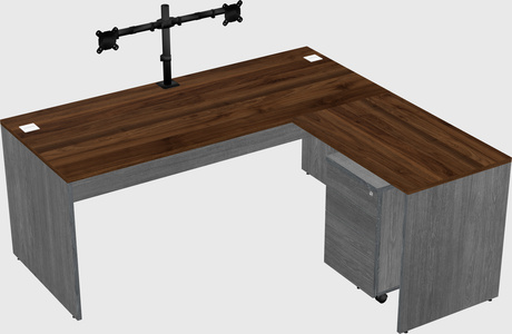 L-shaped office desk