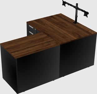 L-shaped office desk