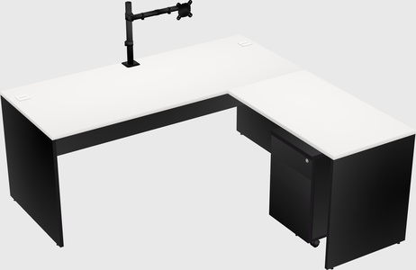 L-shaped office desk
