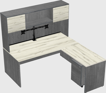 L-shaped office desk