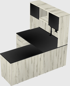 L-shaped office desk