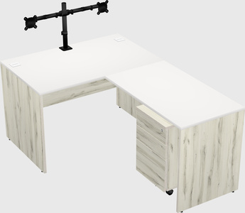 L-shaped office desk