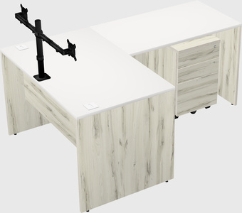 L-shaped office desk