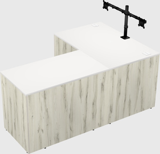 L-shaped office desk