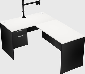 L-shaped office desk