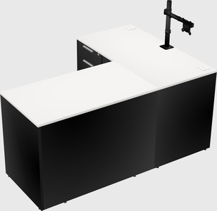 L-shaped office desk