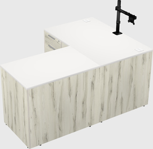 L-shaped office desk