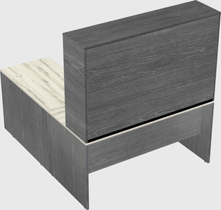 L-shaped office desk