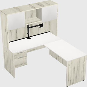 L-shaped office desk