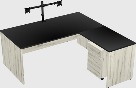 L-shaped office desk