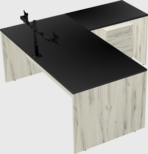 L-shaped office desk