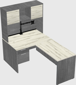 L-shaped office desk
