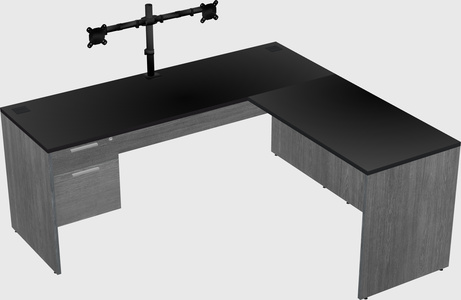 L-shaped office desk