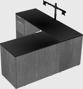 L-shaped office desk