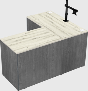 L-shaped office desk