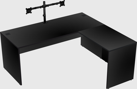 L-shaped office desk