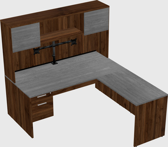 L-shaped office desk