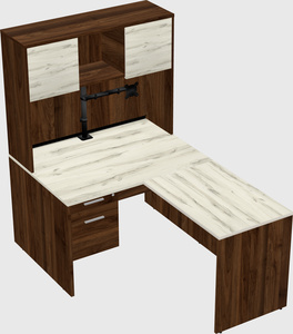 L-shaped office desk