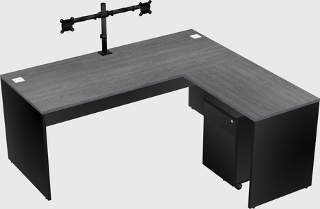 L-shaped office desk