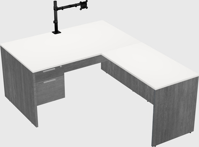 L-shaped office desk