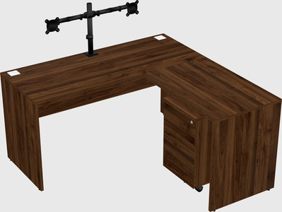 L-shaped office desk