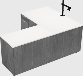 L-shaped office desk
