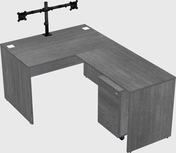 L-shaped office desk