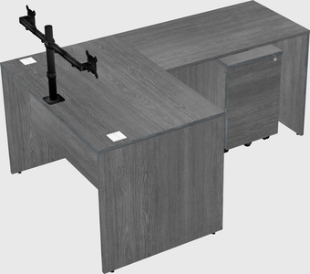L-shaped office desk