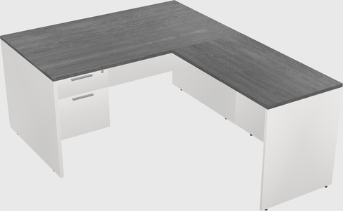 L-shaped office desk