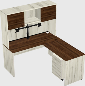 L-shaped office desk