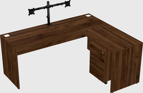 L-shaped office desk