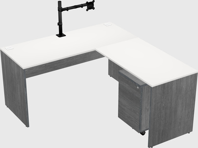 L-shaped office desk