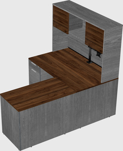 L-shaped office desk