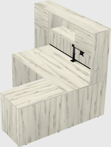 L-shaped office desk