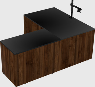 L-shaped office desk