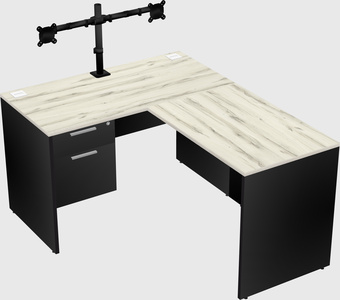 L-shaped office desk